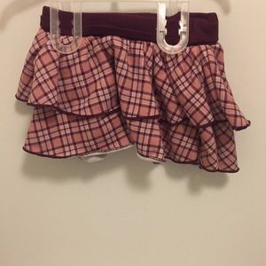 Ruffle Plaid Skirt